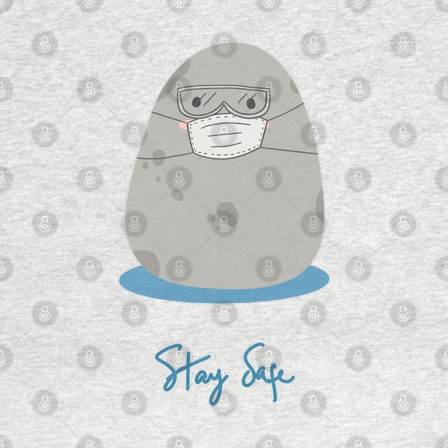 Tutu the Seal - Stay Safe - Seal Doodles Collection by CyndyK